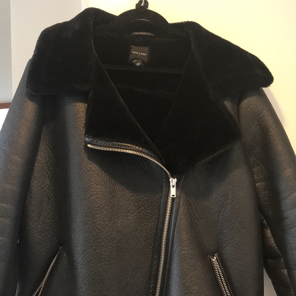 Lightly worn New Look faux shearling coat